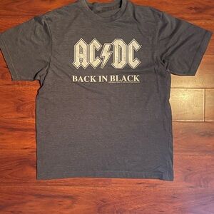 AC/DC Back in Black Men's Vintage (2005) Dark Gray Tee | Size Medium